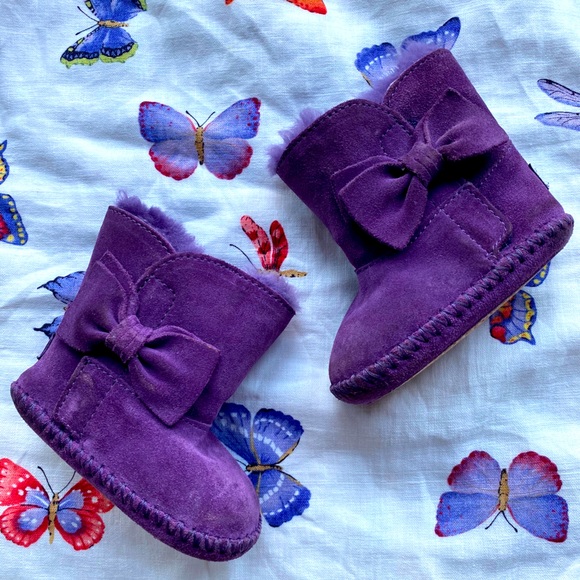 UGG Other - Baby Purple Bow Ugg size 2/3